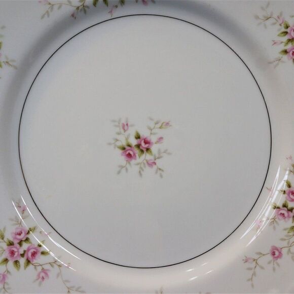Mikasa Japan VERSAILLES 9344 Dinner Plate 10.25 In Fine China Silver Trim Floral - Picture 5 of 8